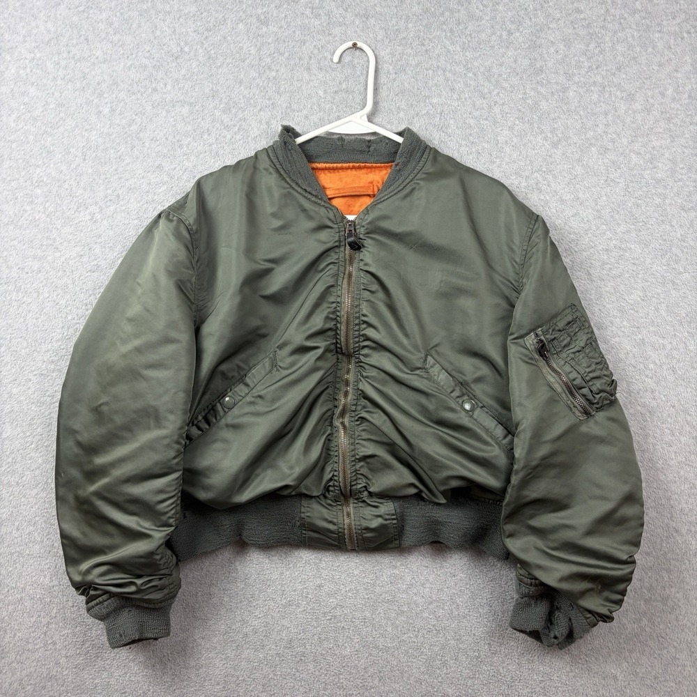 Vintage 60s Alpha Industries L-2B Flight Jacket Mens Large 25x21 Distressed 1968